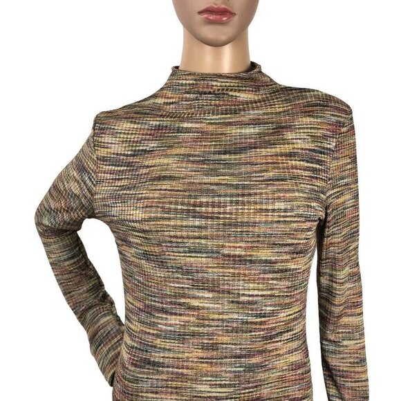 Samsoe Samsoe Size S Lydia Ribbed Knit‎ Midi Sweater Dress Multicolor A-Line - Picture 4 of 12